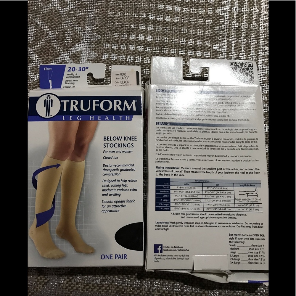 Men’s truform compression socks size large